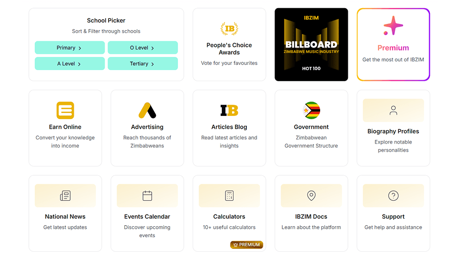 Home page screenshot